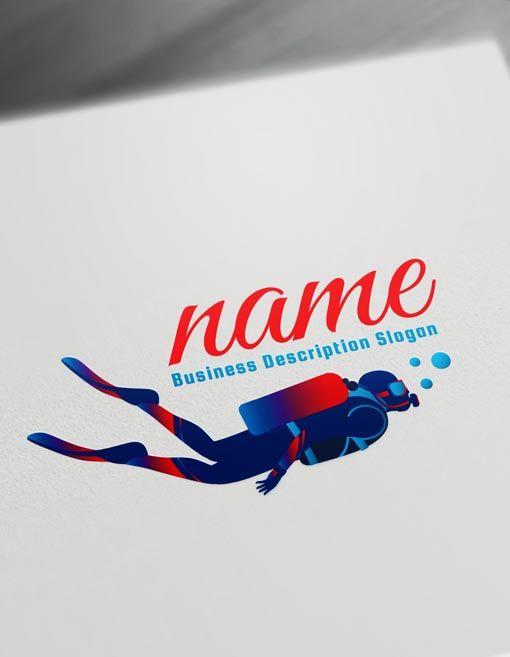 Scuba Logo - Scuba Logo Design Online Create a Logo Diving logo Maker
