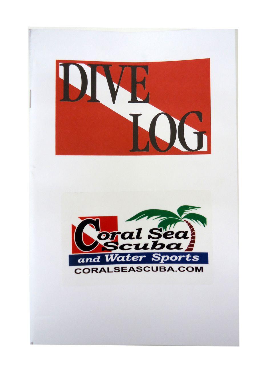 Scuba Logo - Dive Log Book Diving Flag 60 Pages Record Book w/Coral Sea Scuba Logo