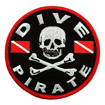 Scuba Logo - Amazon.com: Dive Pirate Patch Embroidered Iron On Scuba Diving Jolly ...