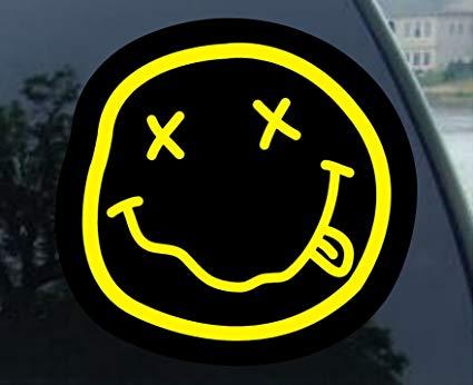 Smiley Logo - NIRVANA smiley rock band Vynil Car Sticker Decal - 2.5