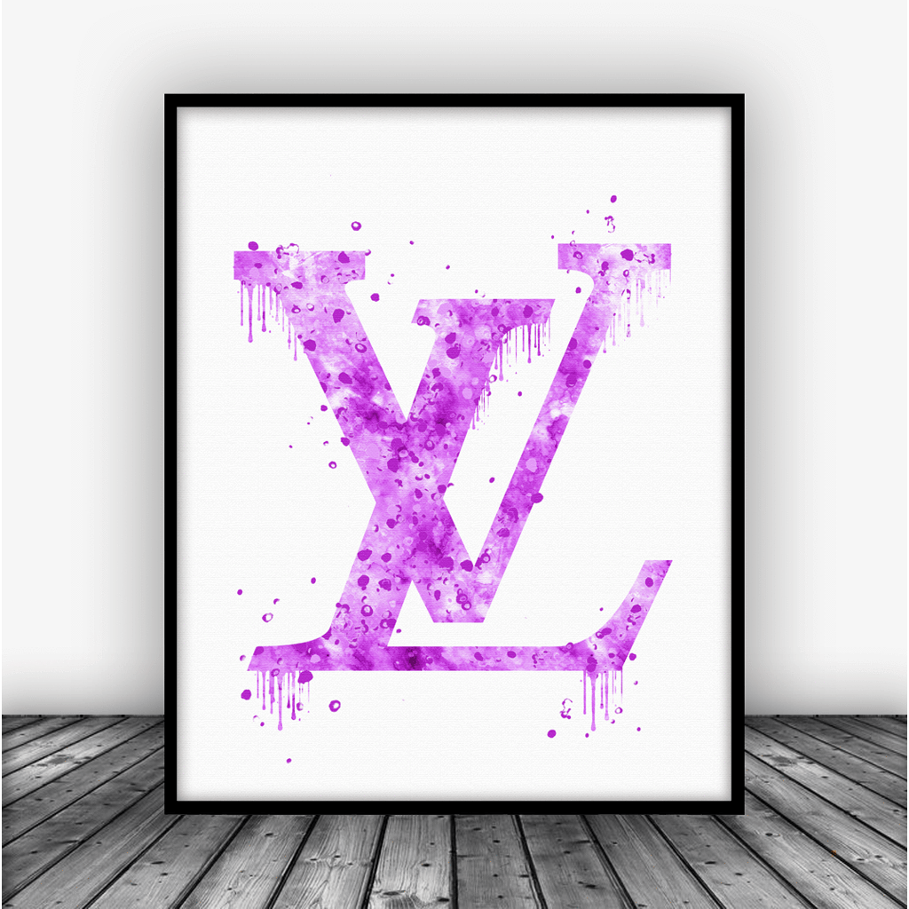 LOUIS&V Logo - Louis Vuitton Logo Dripping Art Print Poster