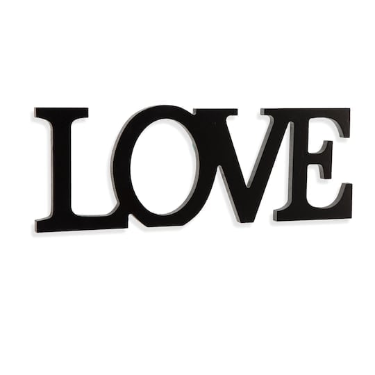 Darice Logo - Darice® Love Wooden Words Hanger, Black