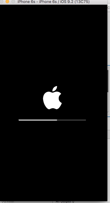 Xcode Logo - Xcode simulator with black screen with apple logo
