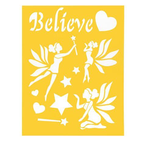 Darice Logo - Darice® Craft Stencils - Believe/Fairy Theme - 8.5 x 11 inches