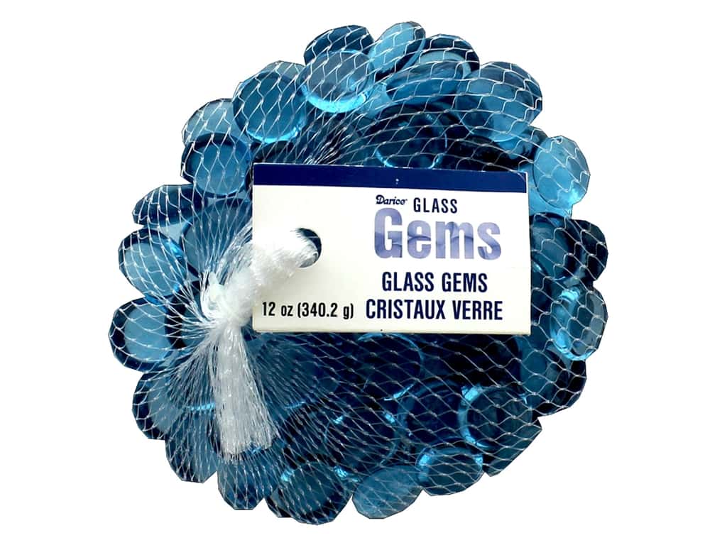 Darice Logo - Darice Floral Glass Gems 12 oz Ice Blue 1