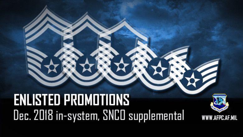 SNCO Logo - December Enlisted In System, SNCO Board Supplemental Promotion List