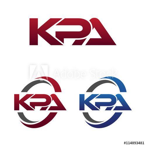 Kpa Logo - Modern 3 Letters Initial logo Vector Swoosh Red Blue kpa - Buy this ...