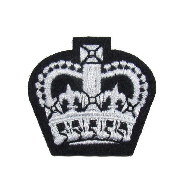 SNCO Logo - Badge Staff Sergeant Crown Army Military SNCO White on Black R1816