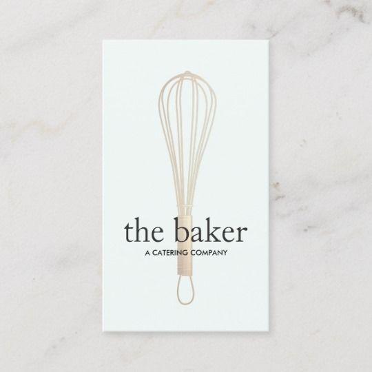 Whisk Logo - Pastry Chef Baker Whisk Logo Bakery Catering II Business Card