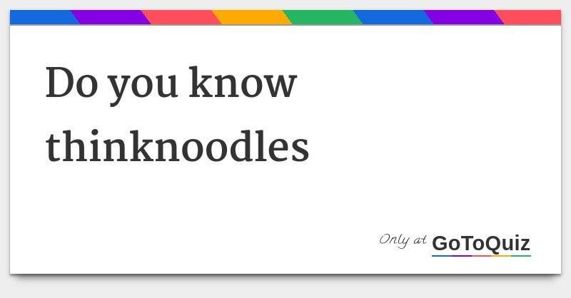 Thinknoodles Logo - do you know thinknoodles