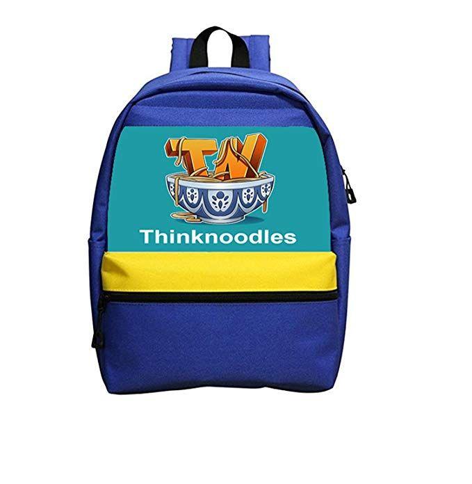 Thinknoodles Logo - Thinknoodles Youtube Logo TN Zipper Rucksack School Backpack Book