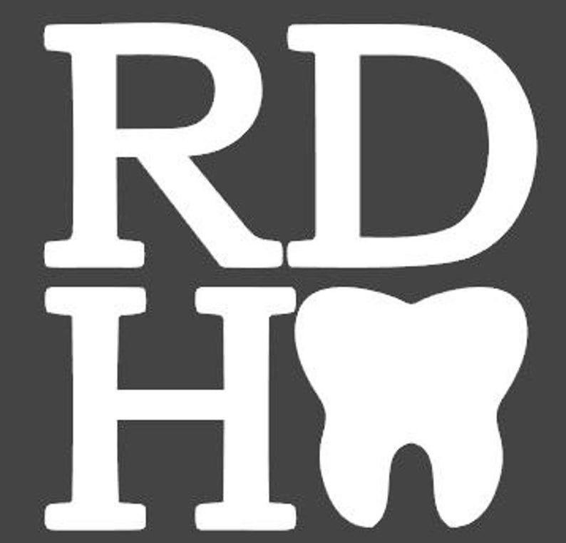 RDH Logo - RDH Car Decal Sticker Bumper Window Tooth Decal DDS DH Dental Dentist  Dental Hygienist Student Graduation Dental Assistant Tooth Fairy