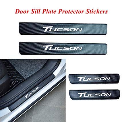 Tucson Logo - Universal car door sill guard stickers with tucson logo