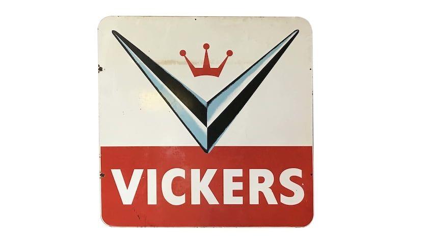 Vickers Logo - Vickers Single Sided Porcelain