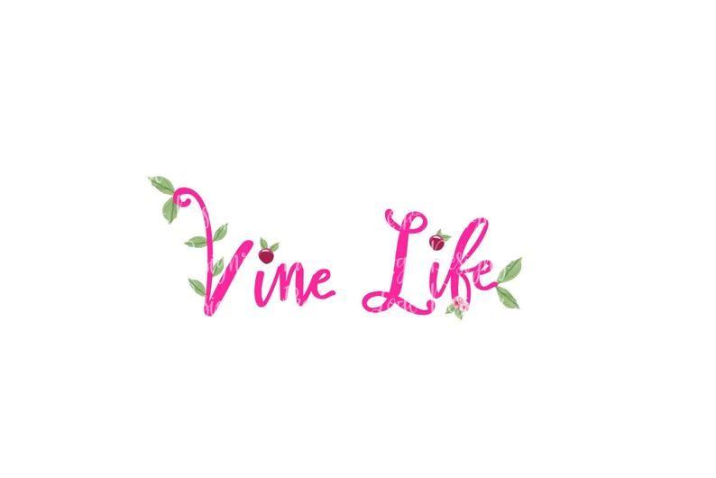 Vine-Like Logo - Vine logo, Leaf logo, Berry logo, unique logo, Pink logo, Leaves logo, premade logo, logo under affordable logo, nature logo