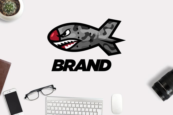 Bomb Logo - Shark Bomb Logo by Suhandi on Envato Elements