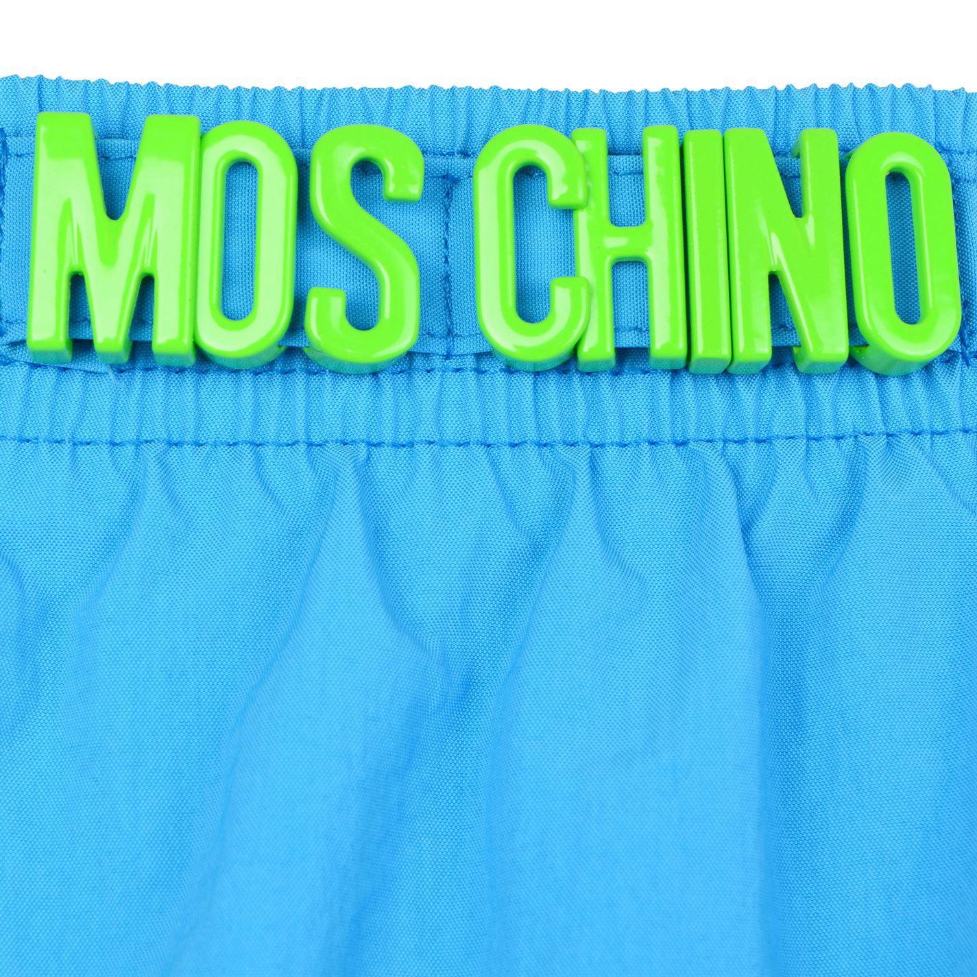 Nikel Logo - Moschino Nikel Logo Swimming Shorts in Blue for Men