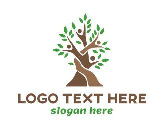 TreePeople Logo - Woven Tree People Logo. BrandCrowd Logo Maker