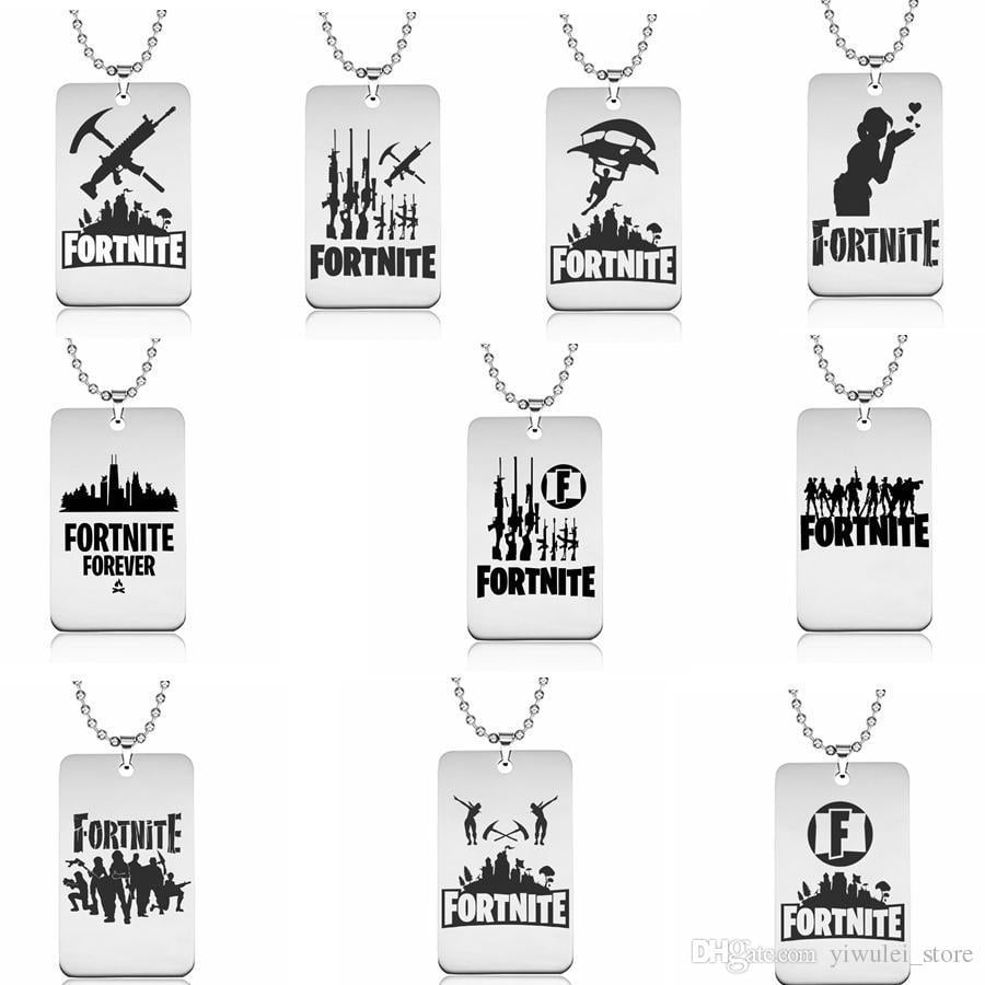 Fornite Logo - Fortnite Necklace10 Designs Fortnite Logo Stainless Steel Pendant ...