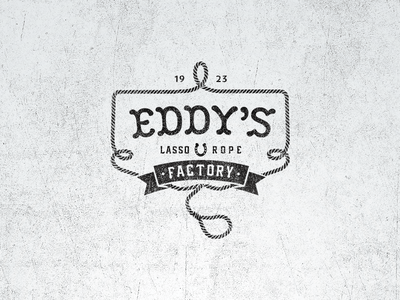 Lasso Logo - Eddy's Lasso Rope Factory Vintage Logo | Logo Love | Vintage logo ...