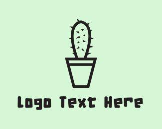 Succulent Logo - Cactus Pot Logo