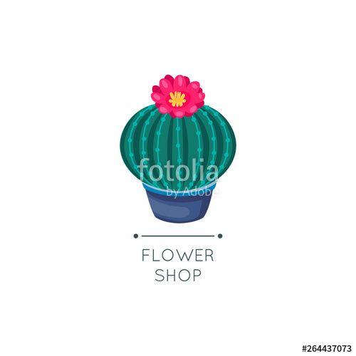 Succulent Logo - Cactus and succulent logo. Flower shop sign. Botanical design ...