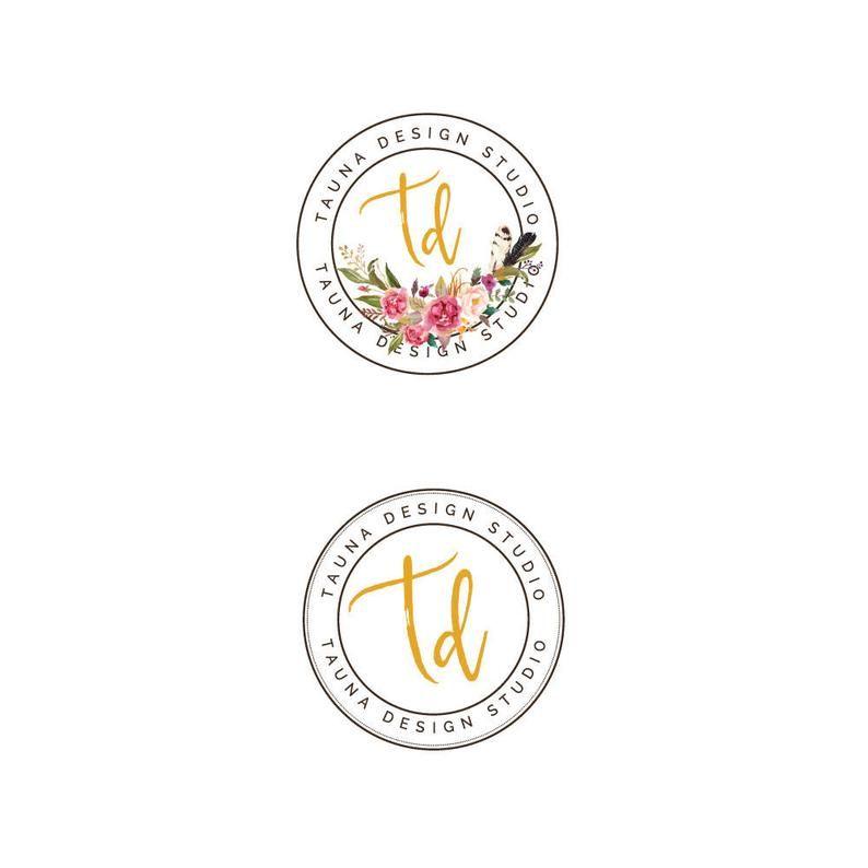 FL2 Logo - Watercolor logos, Watermark, Photography logo, Branding kit, Branding packages, Fashion blogger logo, Floral circle logo, flower logo fl2