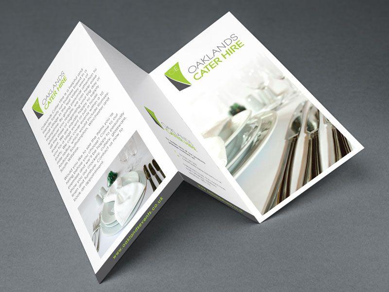 Leaflet Logo - Oaklands Cater Hire stationery, flyer, leaflet, banner & website ...