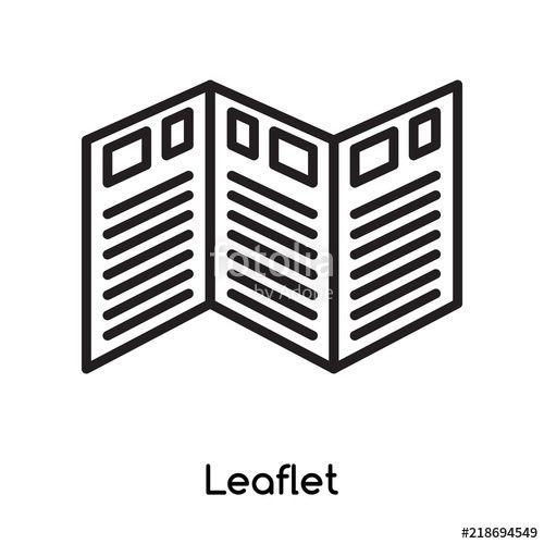 Leaflet Logo - Leaflet icon vector isolated on white background, Leaflet sign ...