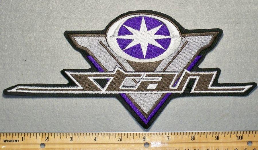 Vstar Logo - 2272 L - Yamaha V Star - Purple - Back Patch - Embroidery Patch