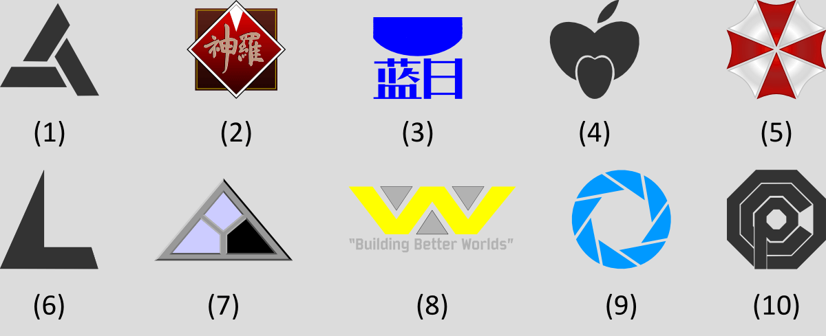 Fictional Logo - Fictional Evil Corporation Logos Quiz - By Crusader