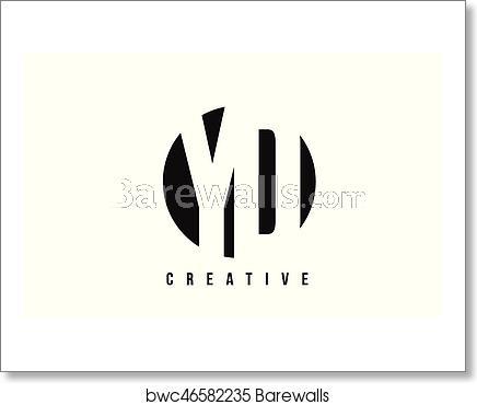 Yd Logo - YD Y D White Letter Logo Design with Circle Background. art print poster