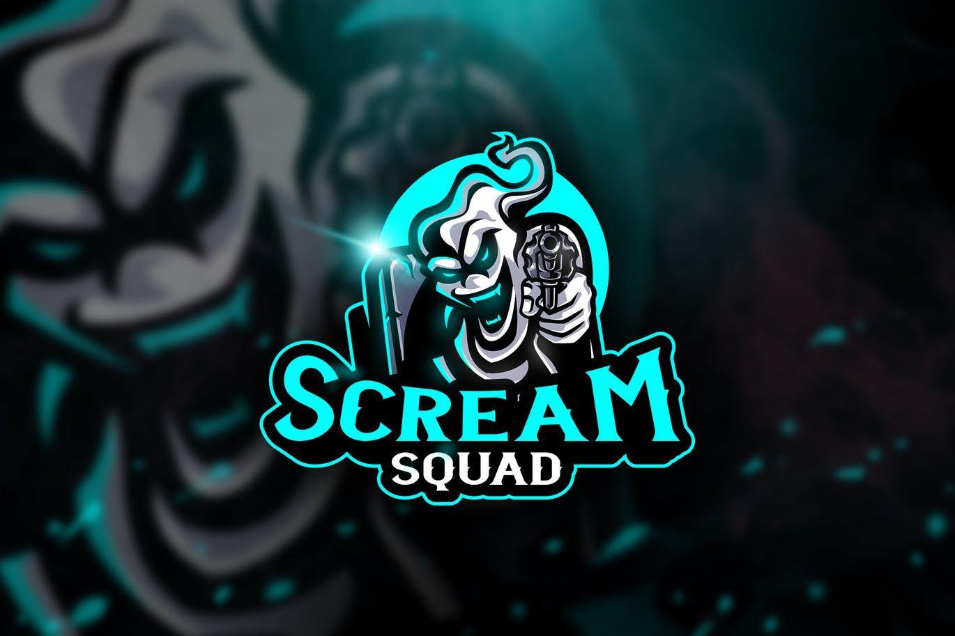 Squad Logo - Scream Squad - Mascot & Esport Logo Template AI, EPS | Logo ...