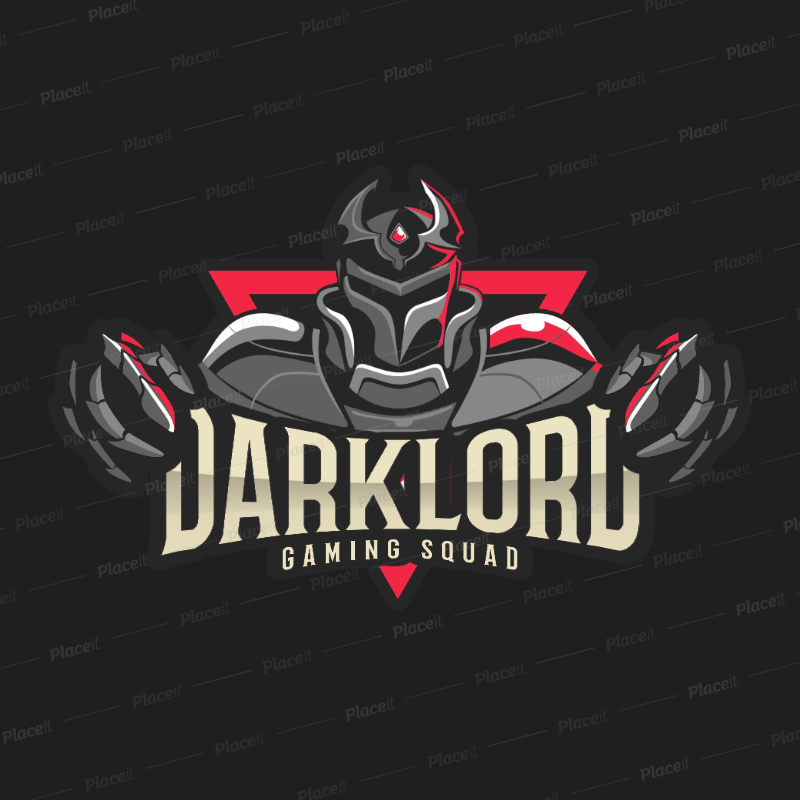 Squad Logo - Gaming Squad Logo Template with a Dark Character Illustration 2206c