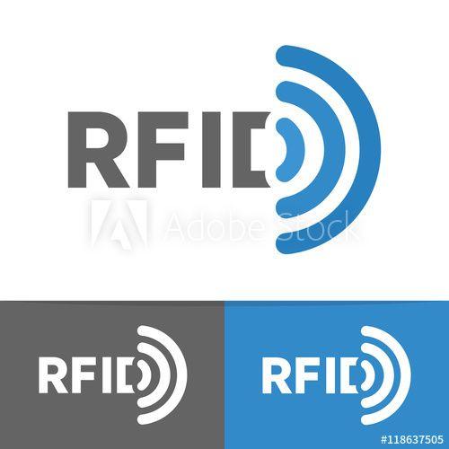 RFID Logo - Vector RFID tag icon or logo. Radio-frequency identification symbol ...