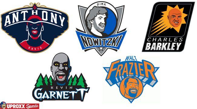 UPROXX Logo - Redesigning Every NBA Logo As Each Franchise's All-Time Best Player