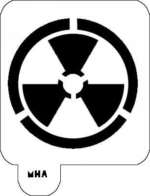 Stencil Logo - Mr. HAIR ART STENCIL - Nuclear Logo