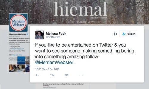 Merriam-Webster Logo - Merriam Webster Redefines Twitter Shorty Awards