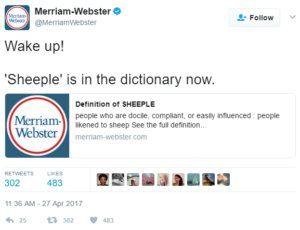 Merriam-Webster Logo - Apple Fanboys Cited As Merriam Webster Herds 'sheeple' Into