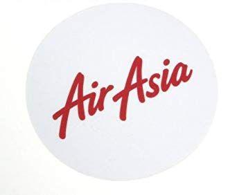 AirAsia Logo - AirAsia logo sticker hard waterproof seal round (Japan import / The ...