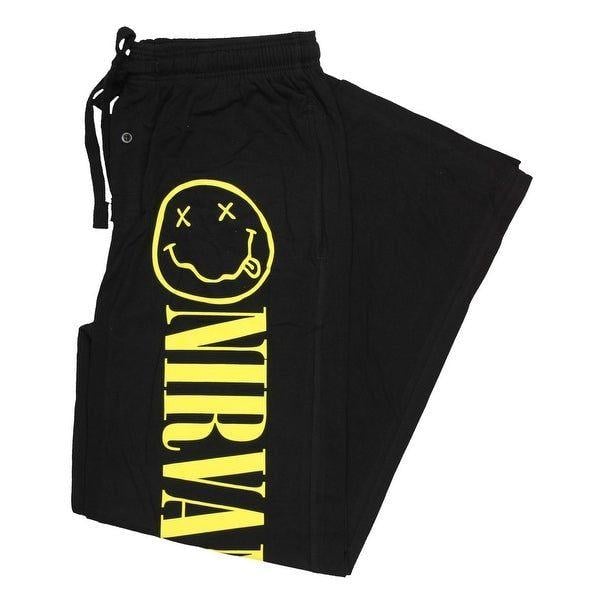 Loungewear Logo - Nirvana Alternative Rock Grunge Band Logo And Text Men's Loungewear Pajama  Pants