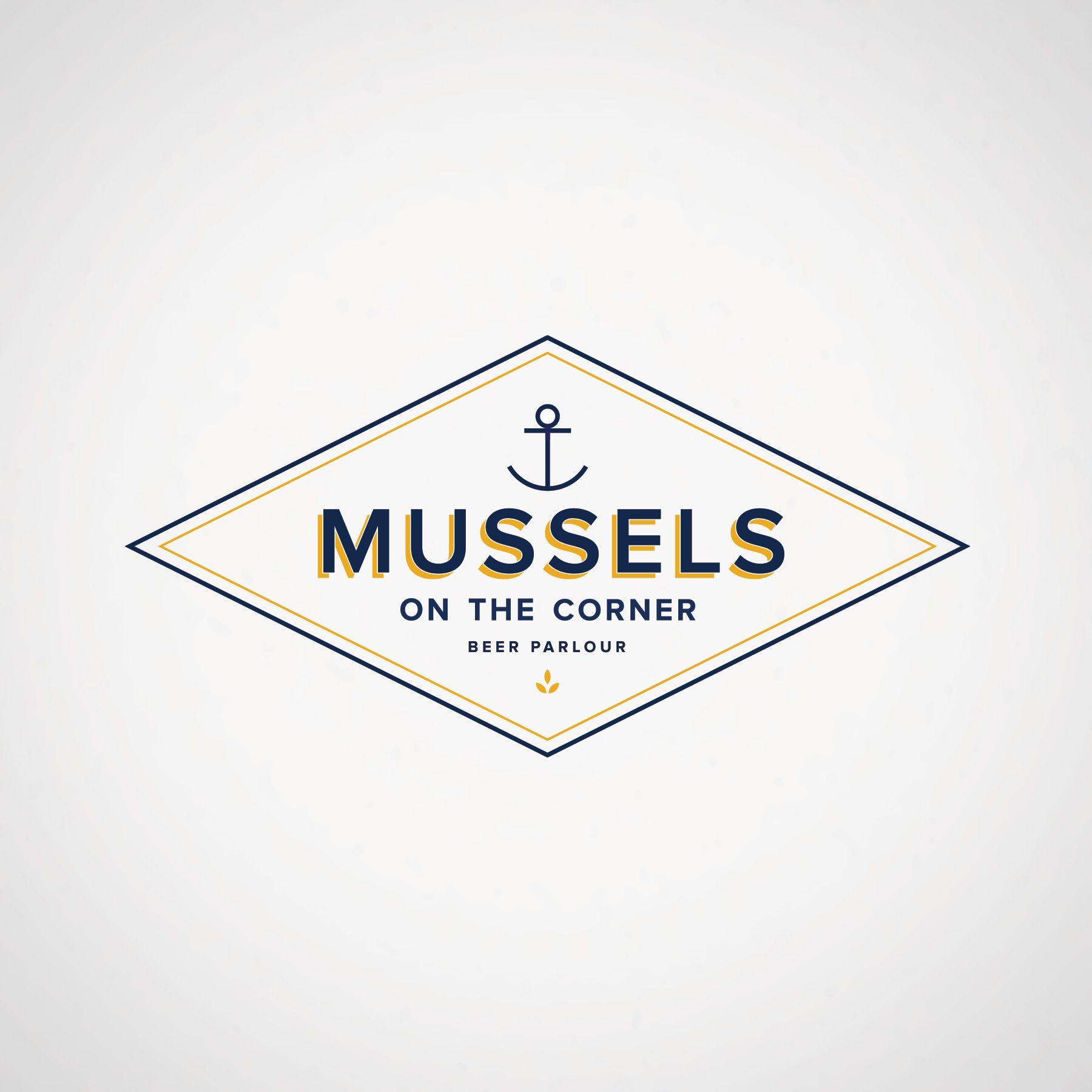 Corner Logo - Mussels on the Corner Logo - Troy Templeman Design