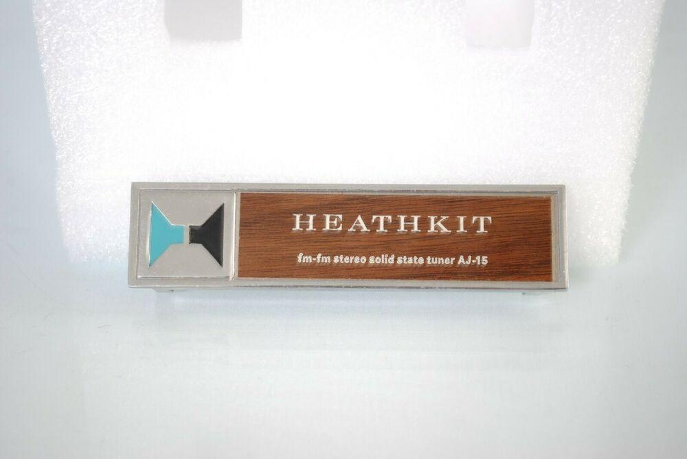 Heathkit Logo - Vintage Heathkit AJ-15 FM Stereo Tuner Model Badge Plaque | eBay
