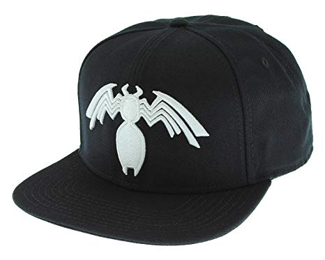 Symbiote Logo - Marvel Comics Venom Symbiote Logo Licensed Adjustable Snapback Cap Hat Black