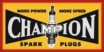 Champion Spark Plugs Logo - Champion Spark Plugs Sign | Going to a Logo | Spark plug, Fiat, Peugeot