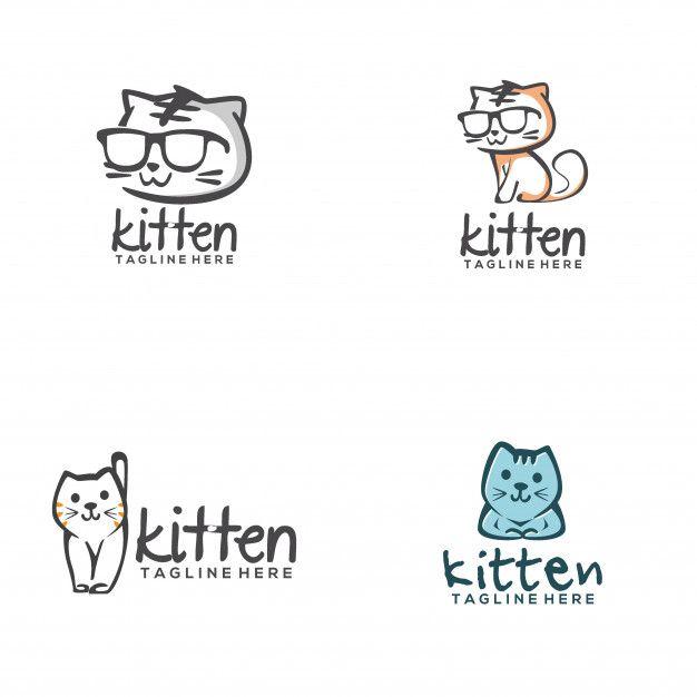 Kitten Logo - Kitten logo Vector | Premium Download