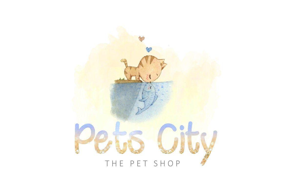 Kitten Logo - Pets logo, Cat fish logo, Kitty logo, Kitty cat logo, Kitten logo, Pet logo  design, Animals logo, Pet shop logo, Pet store logo, Hearts logo
