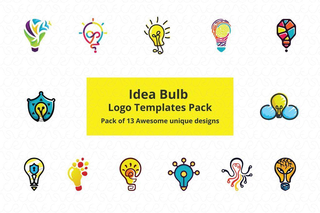 Bulb Logo - Ideas Bulb Logo Templates Pack of 13 Awesome unique designs