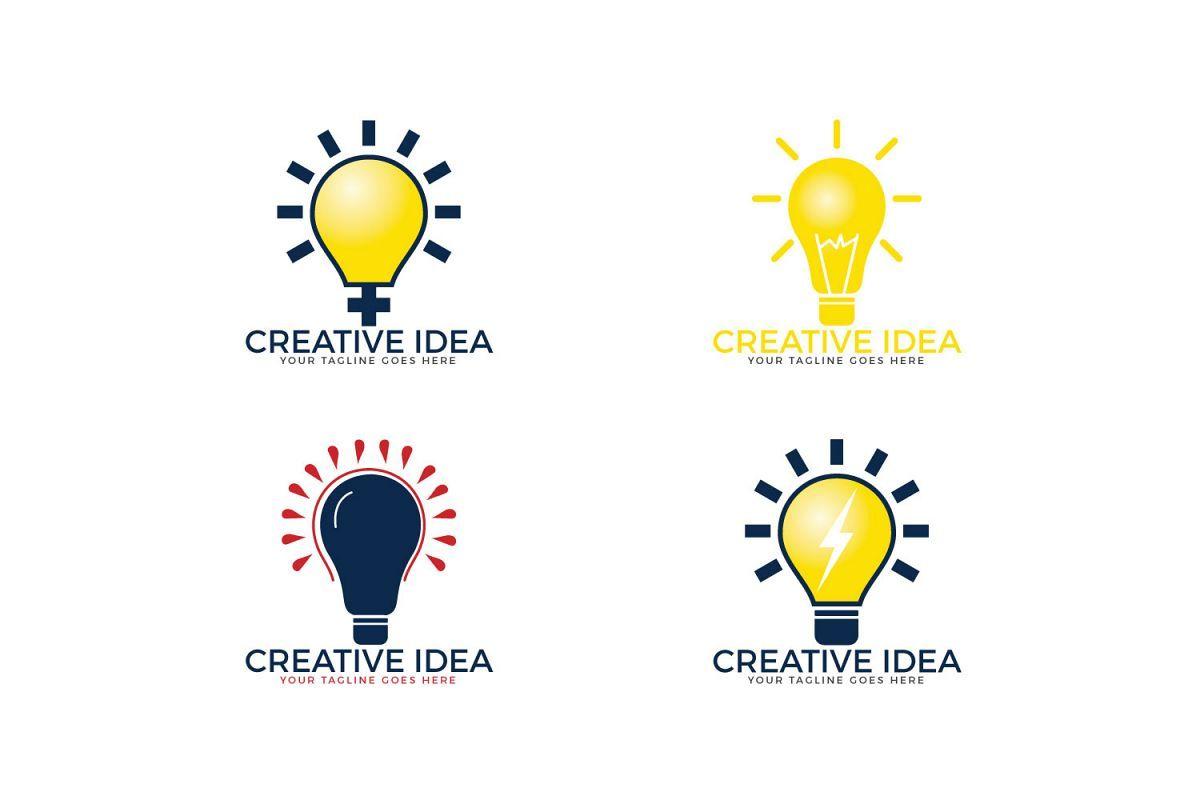 Bulb Logo - Set of bulb logo. Bright ideas, creative thoughts.