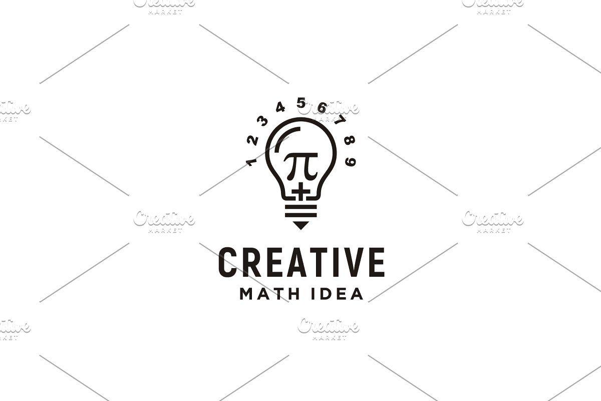 Bulb Logo - Light Bulb Mathematics logo design